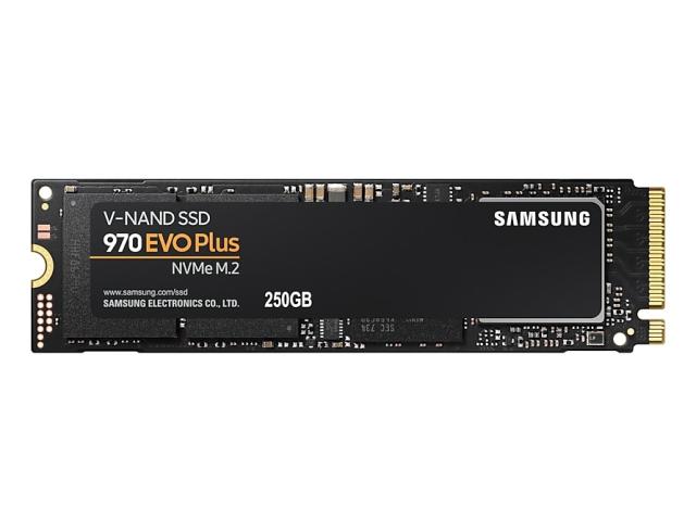 Samsung SSD 970 EVO Plus 250 GB M.2, PCIe Gen 3.0 x4 NVMe, V-NAND 3-bit MLC, Read 3500 MB/s Write 2300 MB/s 