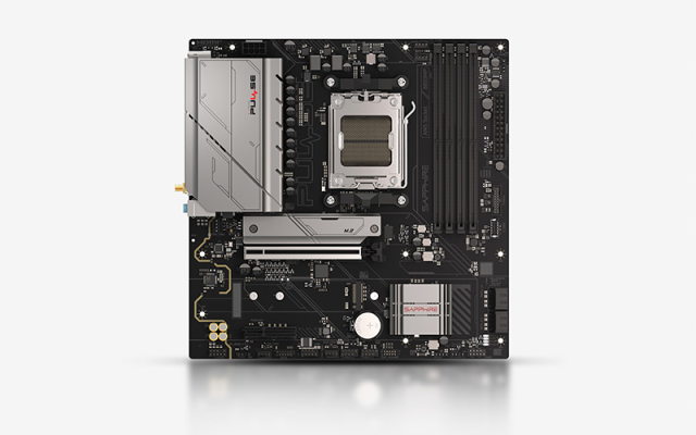 Дънна платка SAPPHIRE PULSE B850M WIFI, AM5, B850, 4x DDR5, 4x SATA 6Gb/s, 2x M.2, HDMI, DP, Micro ATX