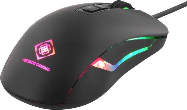 Гейминг мишка Deltaco DM110, 800–2000 dpi, оптична, Black
