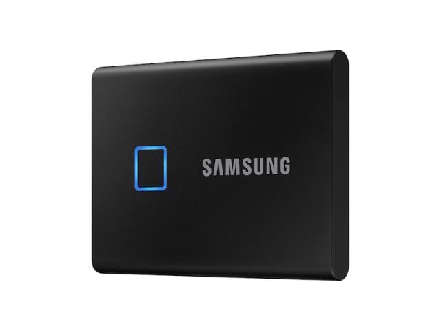 Външен диск Samsung Portable SSD T7 Touch 500GB, 2.5" USB 3.2, Fingerprint, Read 1050 MB/s Write 1000 MB/s, Black, MU-PC500K/WW