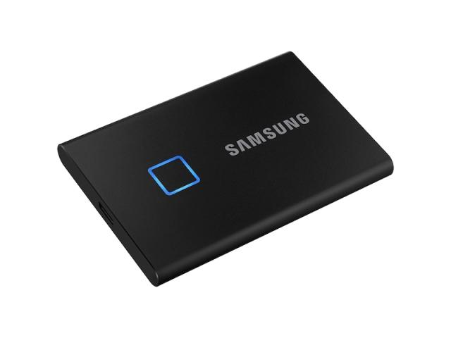 Външен диск Samsung Portable SSD T7 Touch 500GB, 2.5" USB 3.2, Fingerprint, Read 1050 MB/s Write 1000 MB/s, Black, MU-PC500K/WW