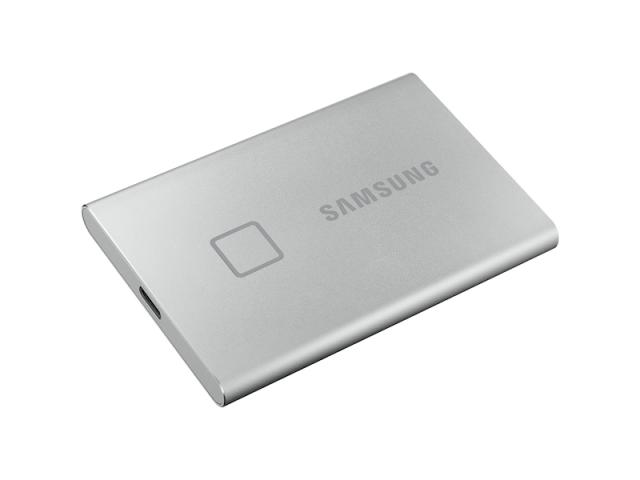 Твърд диск Samsung Portable SSD T7 Touch 2TB, USB 3.2, Fingerprint, Read 1050 MB/s Write 1000 MB/s, Silver