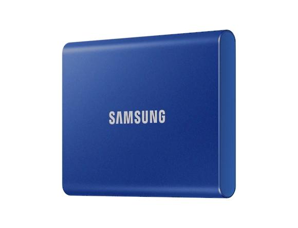 Външен диск Samsung Portable SSD T7 1TB, USB 3.2, Read 1050 MB/s Write 1000 MB/s, Indigo Blue