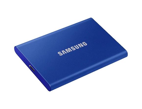 Външен диск Samsung Portable SSD T7 1TB, USB 3.2, Read 1050 MB/s Write 1000 MB/s, Indigo Blue