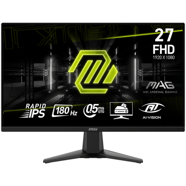 Монитор MSI MAG 275F, 27.0" (68.58 cm) FHD IPS Display, 180Hz, 0.5ms, 250cd/m2, 1000:1, HDMI, DP