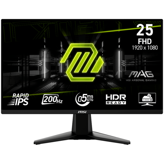 Монитор MSI MAG 255F E20, 24.5" (62.23 cm) FHD IPS Anti-glare Display, 0.5ms, 300nits, 1000:1, 200Hz, HDMi, DP