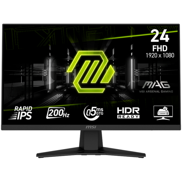 Монитор MSI MAG 244F, 23.8" (60.45 cm) FHD IPS Anti-glare Display, 0.5ms, 300nits, 1000:1, 200Hz, HDMI, DP