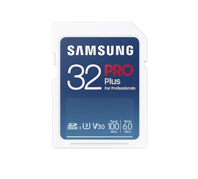 Карта памет Памет Samsung 32GB SD Card PRO Plus, Class10, Read 100MB/s - Write 90MB/s