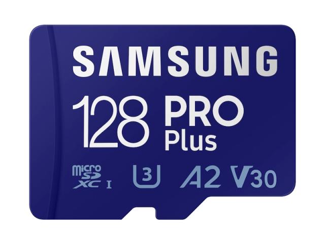 Памет Samsung 128GB Micro SD PRO Plus + Reader, Class10, Read 160MB/s - Write 120MB/s