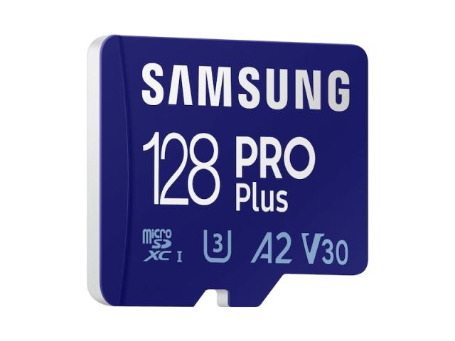 Памет Samsung 128GB Micro SD PRO Plus + Reader, Class10, Read 160MB/s - Write 120MB/s