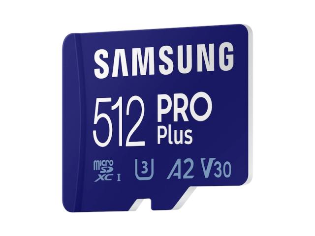 Карта памет Samsung 512GB Micro SD PRO Plus + Reader, Class10, Read 160MB/s - Write 120MB/s