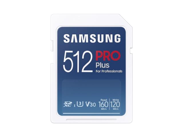 Памет Samsung 512GB SD PRO Plus + Reader, Class10, Read 160MB/s - Write 120MB/s
