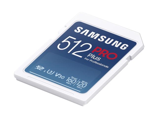 Памет Samsung 512GB SD PRO Plus + Reader, Class10, Read 160MB/s - Write 120MB/s