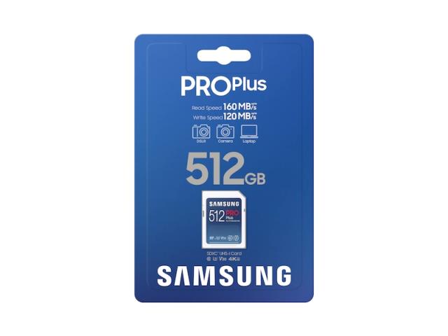 Памет Samsung 512GB SD PRO Plus + Reader, Class10, Read 160MB/s - Write 120MB/s