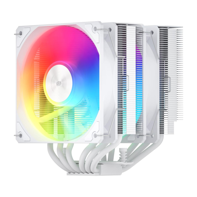 Охладител за процесор FSP MP7-WA DUAL TOWER WHIT, Intel LGA: 1851 / 1700 / 1200, AMD: AM4 / AM5