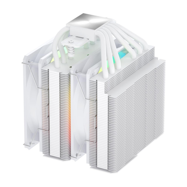 Охладител за процесор FSP MP7-WA DUAL TOWER WHIT, Intel LGA: 1851 / 1700 / 1200, AMD: AM4 / AM5