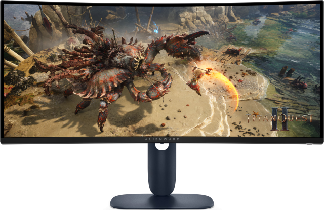 Монитор Dell Alienware AW3425DWM, 34" (86.36cm) Curved WQHD VA Anti-Glare Display, 180Hz, 1ms, 400 cd/m2, DisplayPort, HDMI, USB
