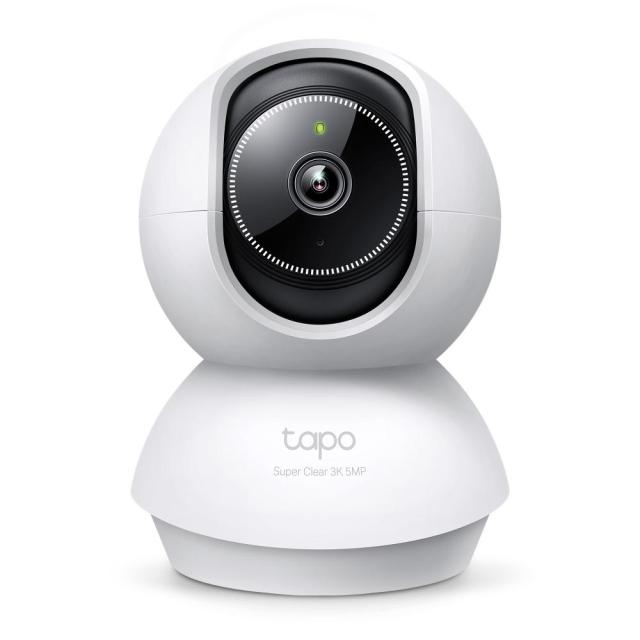 IP камера TP-Link Tapo C230, H.264, 3K 5MP (2880×1620 px), IR осветленост (до 12m), куполна Pan/Tilt камери, Wi-Fi, аудио, Micro SD слот до 512 GB, AI проследяване