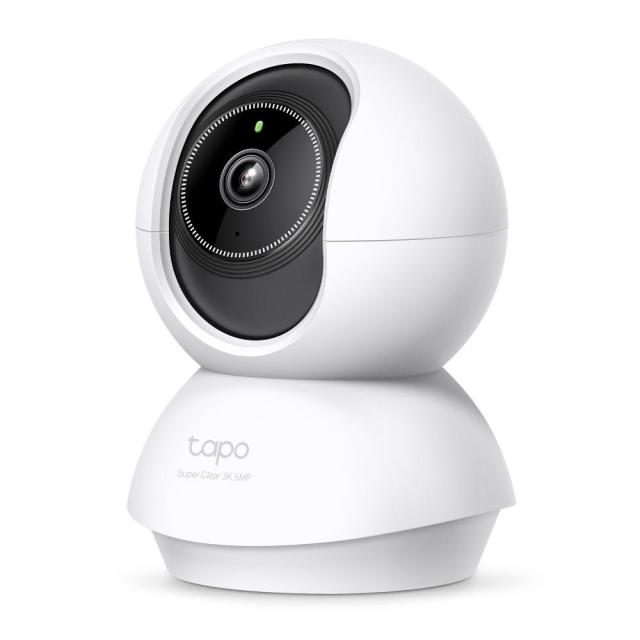 IP камера TP-Link Tapo C230, H.264, 3K 5MP (2880×1620 px), IR осветленост (до 12m), куполна Pan/Tilt камери, Wi-Fi, аудио, Micro SD слот до 512 GB, AI проследяване
