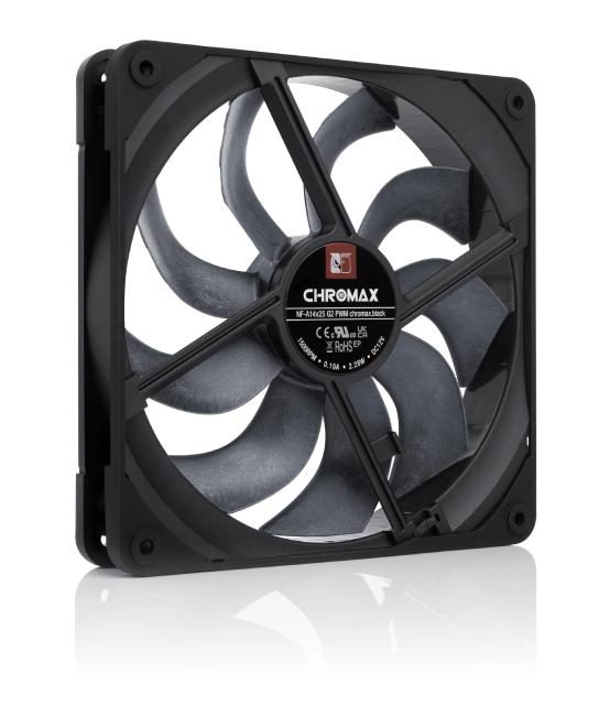 Вентилатор Noctua A14x25 G2 PWM chromax.black, 140mm, 4 pin PWM
