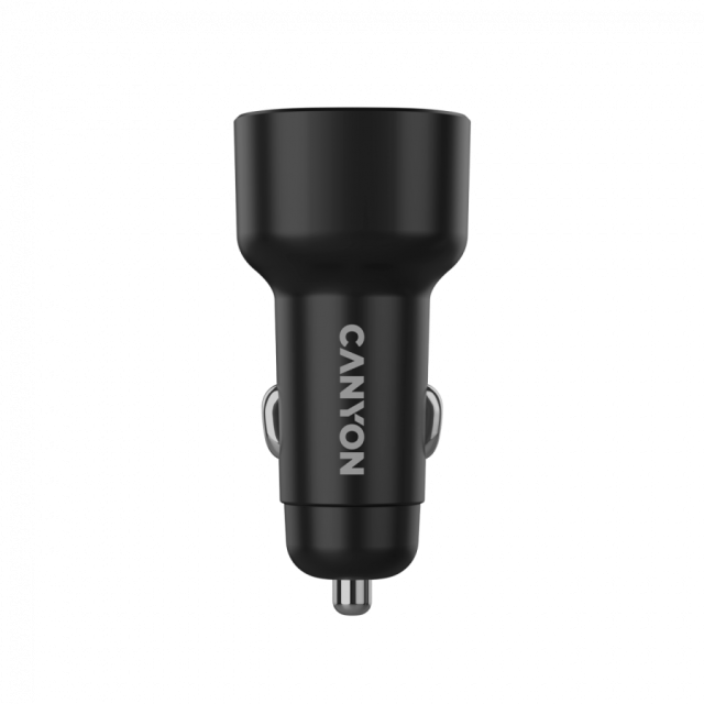 Зарядно устройство CANYON OnDrive 48 PD, 48W, USB-A+USB-C, Black