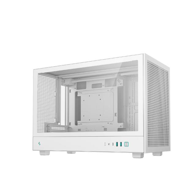 Кутия за компютър DeepCool CH260 WH, Mini Tower, 2x USB 3.0, 1x USB Type-C 3.2, 1x Audio, Mini-ITX / mATX