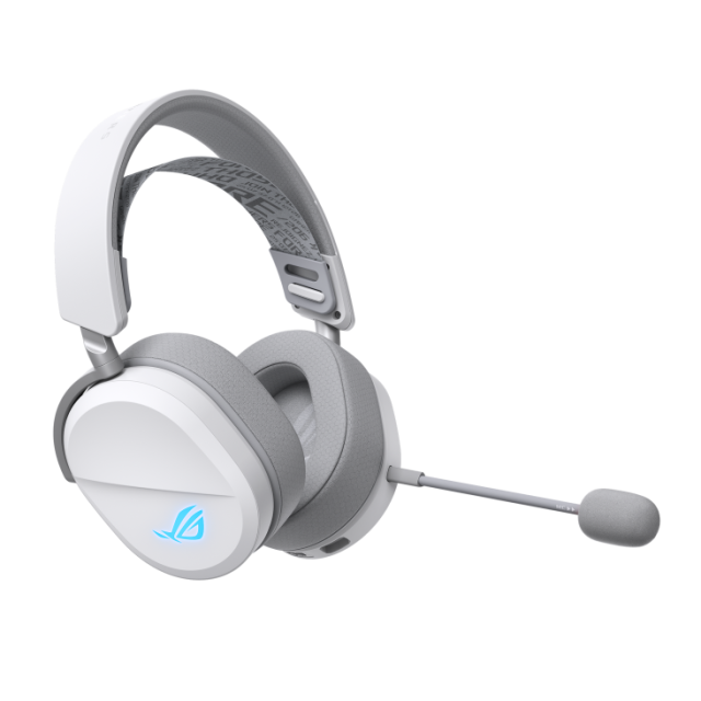 Геймърски безжични слушалки ASUS ROG Pelta White, Aura Sync RGB, Bluetooth/Wireless, USB-C
