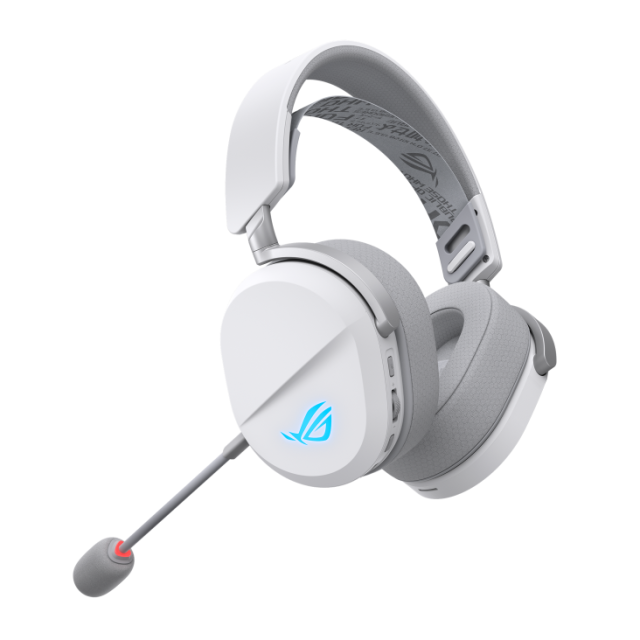 Геймърски безжични слушалки ASUS ROG Pelta White, Aura Sync RGB, Bluetooth/Wireless, USB-C