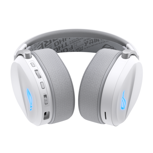 Геймърски безжични слушалки ASUS ROG Pelta White, Aura Sync RGB, Bluetooth/Wireless, USB-C