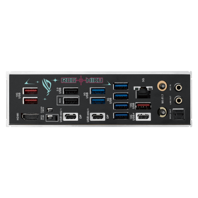 Дънна платка ASUS ROG STRIX X870E-H WIFI7 Hatsune Miku Edition, AM5, 4 x DDR5, 4 x M.2 slots, 4 x SATA 6Gb/s, HDMI, ATX