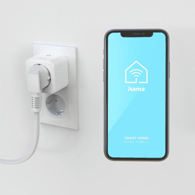 HAMA Смарт мини контакт, Wi-Fi, Гласов контрол, 3680 W