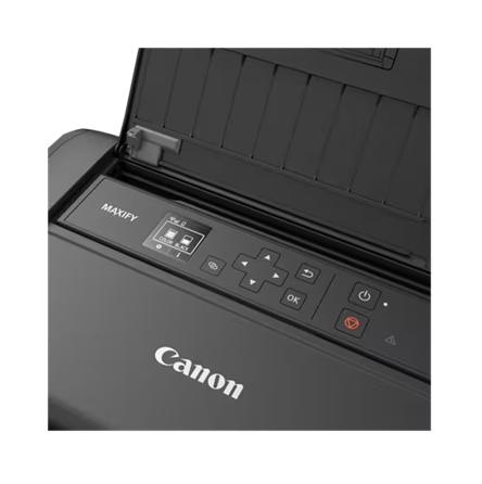 Мобилен принтер, мастилоструен печат, Canon MAXIFY BX110 с батерия, 1,44"/3,6 cm OLED дисплей, А4, цветен, принтер, 4800 x 1200 dpi, 22 ppm / 14 ppm, Wi-Fi, USB Hi-Speed (USB Type C)