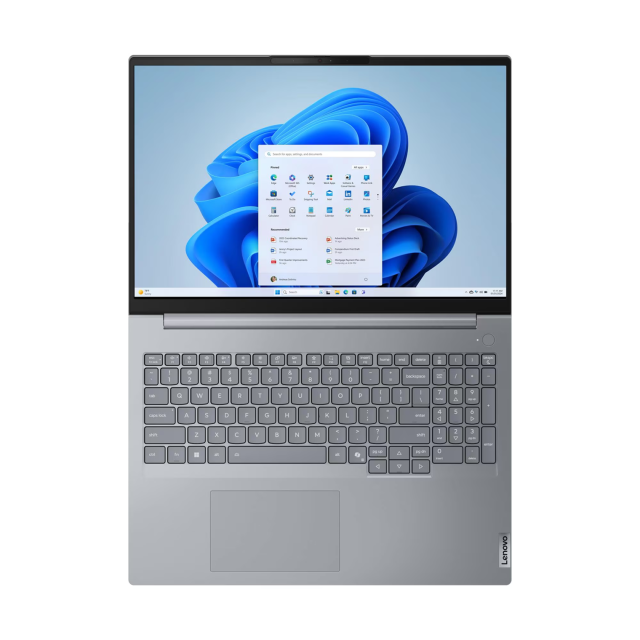 Лаптоп Lenovo ThinkBook 16 G8 IAL, Intel Core Ultra 7 255H 16C (1.50 / 5.10 GHz, 24MB Cache), 15.6'' (39.62 cm) WUXGA IPS Anti-glare, 16GB DDR5, 512GB M.2 NVMe SSD, Free DOS