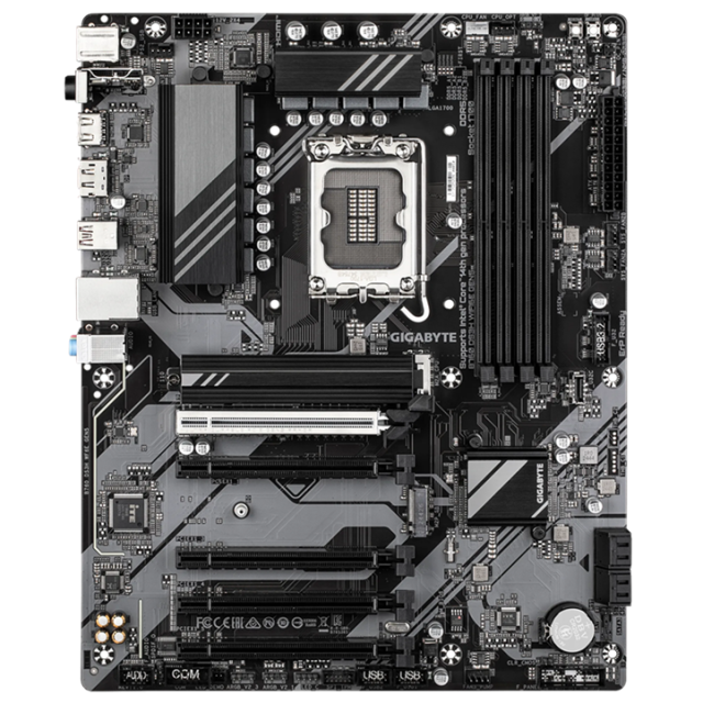 Дънна платка GIGABYTE B760 DS3H WF6E GEN5, LGA1700, 4 x DDR5, 4 x SATA 6Gb/s, 2 x m.2, Wi-Fi 6E+BT, HDMI, DP, ATX