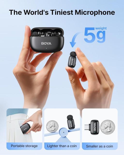 Безжична микрофонна система BOYA Mini 2-02, USB Type-C