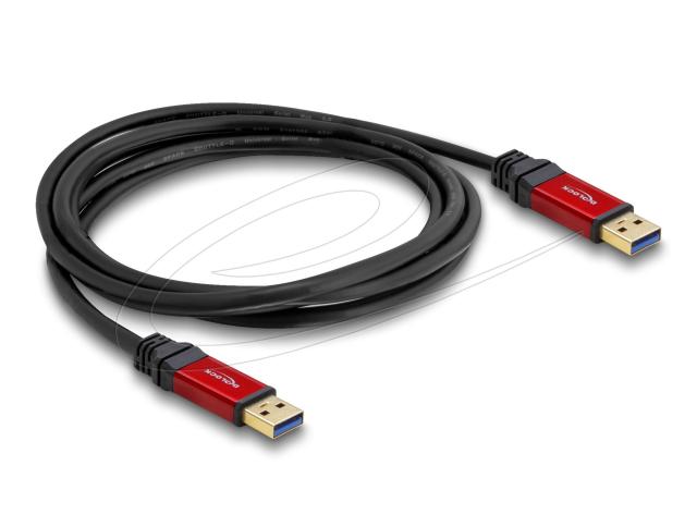 Кабел Delock USB 3.2 Type-A(м) към USB 3.0 Type-A(м), 3m. metal