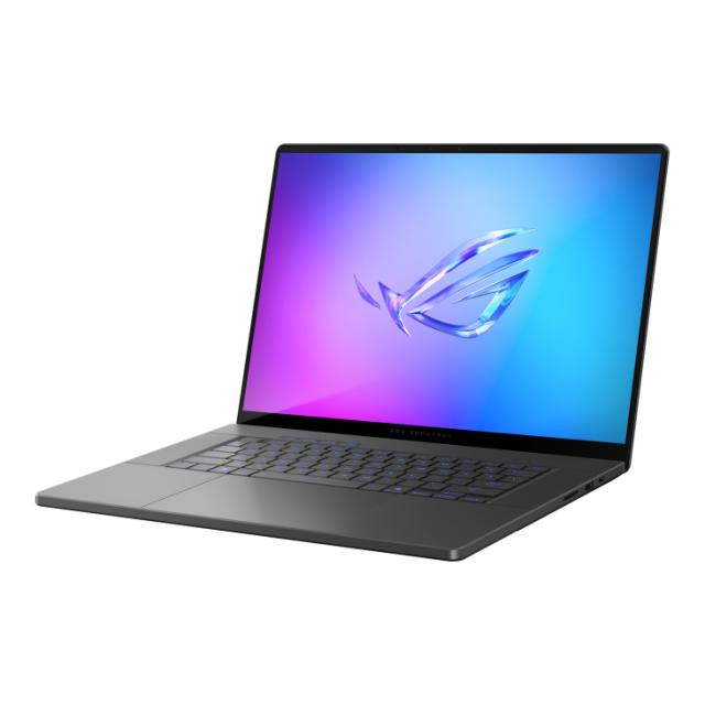 Лаптоп ASUS ROG Zephyrus G16 GU605CW-QR092X, Intel Core Ultra 9 285H 16C (2.7 / 5.4 GHz, 24MB Cache), 16.0" (40.64 cm) WQXGA OLED, NVIDIA RTX 5080 16GB GDDR7 DLSS 4, 64GB DDR5, 2 TB M.2 NVMe SSD, Windows 11 Pro