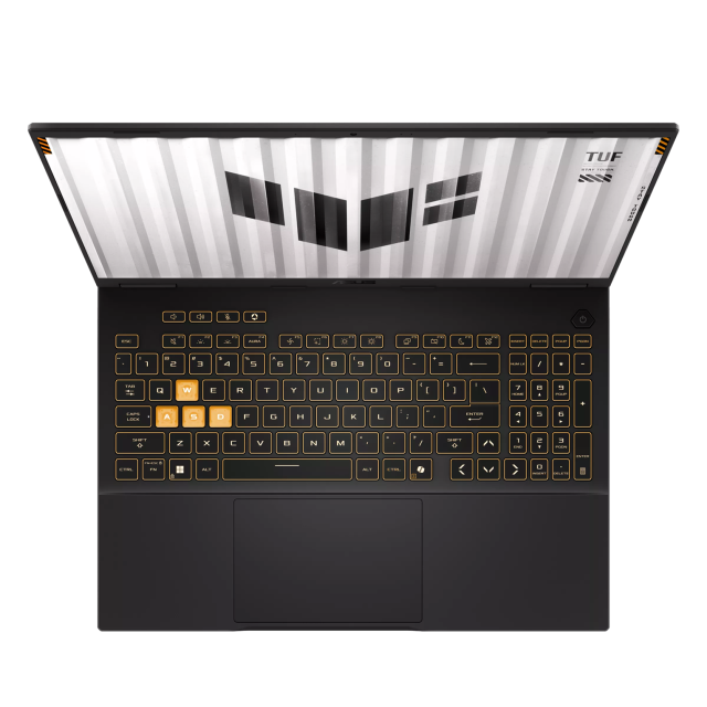 Лаптоп ASUS TUF Gaming F16 2025 FX608JHR-RV109, Intel Core i5-14450HX 10C (1.80 / 4.80 GHz, 20MB Cache), 16.0" (40.64 cm) Full HD+ IPS, 165Hz, NVIDIA GF RTX5050 8GB GDDR7 DLSS 4, 16GB DDR5, 1TB M.2 NVMe SSD, Free DOS