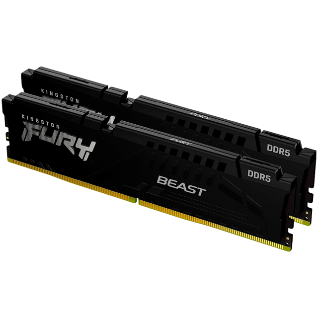 Памет Kingston FURY Beast Black 64GB (2x32GB) DDR5 5600MHz,CL36, 1.25 V