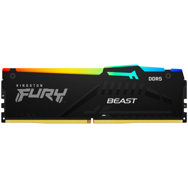 Памет Kingston FURY Beast Black RGB 64GB (2x32GB) DDR5 5600MHz,CL36, 1.25V