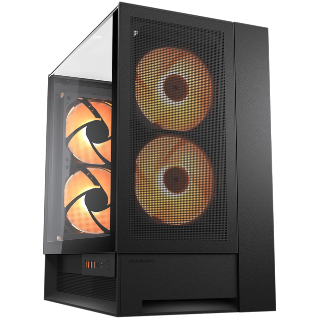 Кутия COUGAR OmnyX PC Case Black, Mid Tower, 4 x USB 3.0, 2 x USB Type-C 3.2 Gen 2, Mini ITX / Micro ATX / ATX