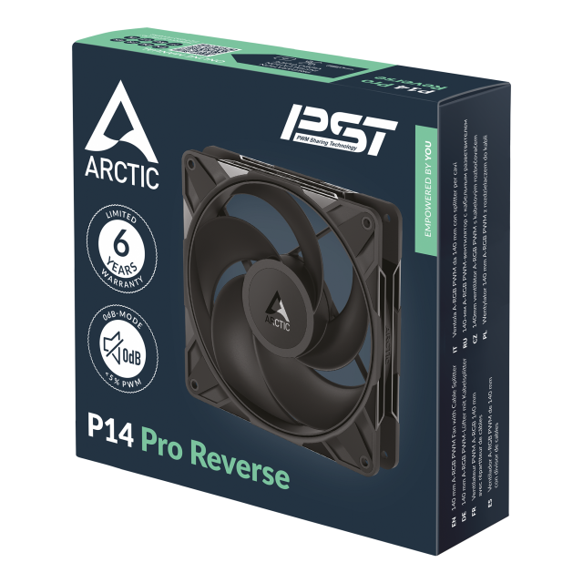 Вентилатор ARCTIC P14 Pro Reverse 140mm PWM. 4-Pin (PWM)