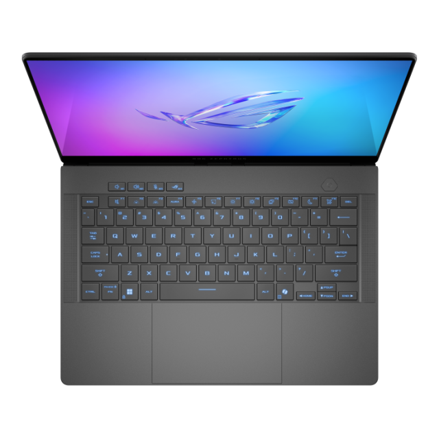 Лаптоп ASUS ROG Zephyrus G14 2025 GA403WR-QS122W, AMD Ryzen AI 9 HX 370 12C (2.0 / 5.1 GHz, 36MB Cache), 14.0" (35.56 cm) 2.8K ROG Nebula OLED, NVIDIA GF RTX 5070 Ti 12GB GDDR7, 32 GB LPDDR5X, 2 TB M.2 NVMe SSD, Windows 11 Home