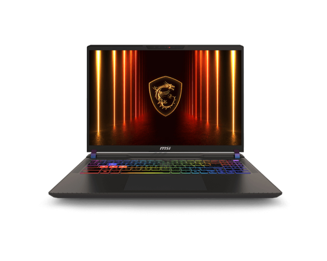 Лаптоп MSI Vector 16 HX AI A2XWHG, Intel Core Ultra 7 255HX 20C (1.80 / 5.20 GHz, 36MB Cache), 16.0" (40.64 cm) WQXGA IPS, NVIDIA RTX 5070 Ti 12GB GDDR7 DLSS 4, 16GB DDR5, 1TB M.2 NVMe SSD, Free DOS