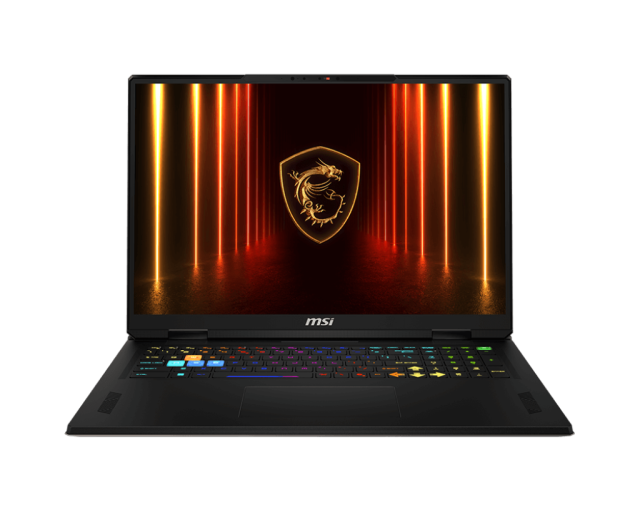 Лаптоп MSI Vector 18 HX AI A2XWJG, Intel Core Ultra 9 275HX 24C (2.70 / 5.40 GHz, 36MB cache), 18.0" (45.72 cm) WQXGA IPS, NVIDIA GF RTX 5090 24GB GDDR7 DLSS 4, 32GB DDR5, 1TB M.2 NVMe SSD, Windows 11 Home