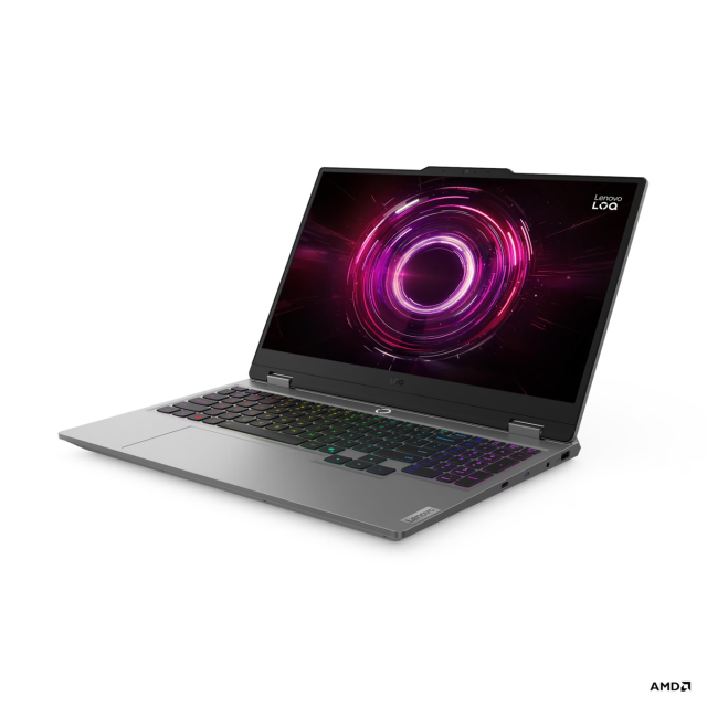Лаптоп Lenovo LOQ 15AHP10, AMD Ryzen 7 250 8C (3.3 / 5.1 GHz, 16MB Cache), 15.6'' (39.62 cm) FHD IPS Anti-glare display, 144Hz, NVIDIA GF RTX5060 8GB GDDR7 DLSS 4, 32GB DDR5, 512 GB M.2 NVMe SSD, Free DOS