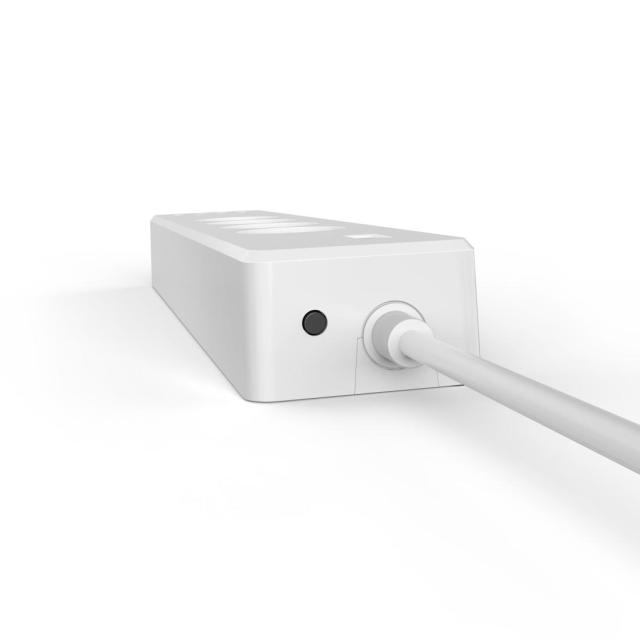 Смарт разклонител HAMA Wi-Fi  2.4Ghz, 4 гнезда, 4xUSB, 1.7 m, бял