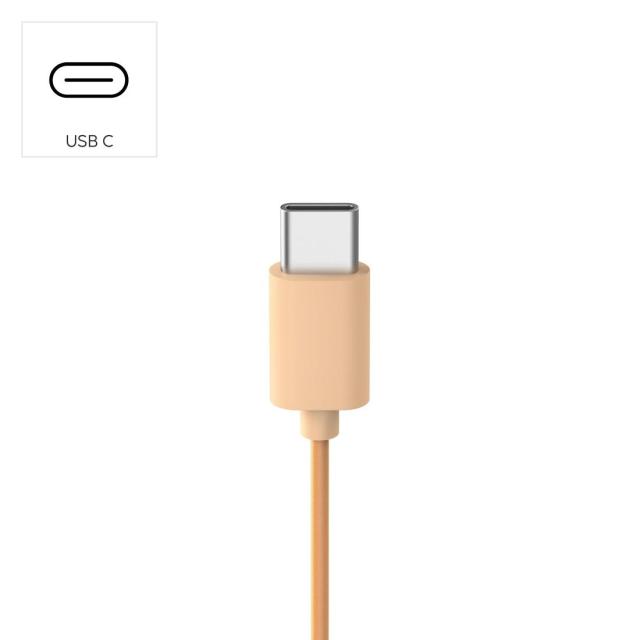Слушалки HAMA Fun C, микрофон, USB Type-C, Оранжев