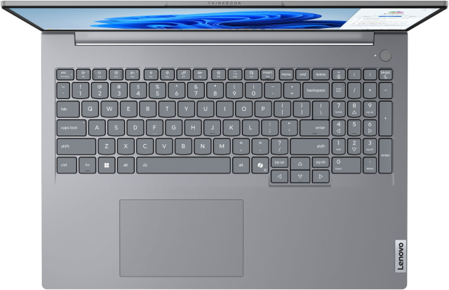 Лаптоп Lenovo ThinkBook 16 G8 IAL, Intel Core Ultra 5 225U 13C (1.3 / 4.8 GHz, 12MB Cache), 16" (40.64 см) WUXGA, 16GB DDR5, 512 GB M.2 NVMe SSD, Free DOS