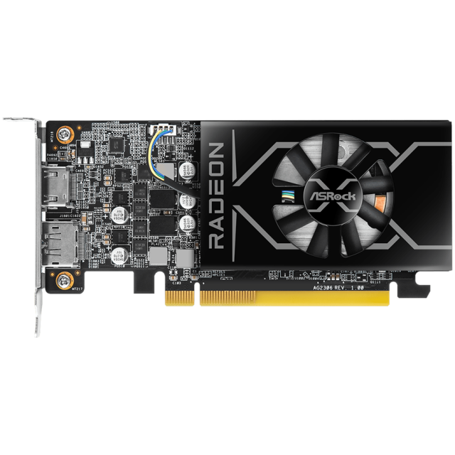 Видео карта ASROCK AMD Radeon RX 6400 Low Profile 4GB GDDR6, 64-bit, HDMI, DP